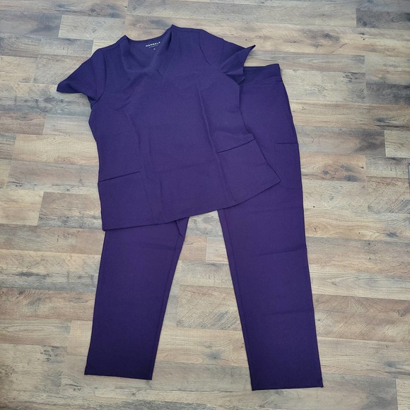Mandala Pants & Jumpsuits Mandala Womens Purple Scrub Set Top Pants